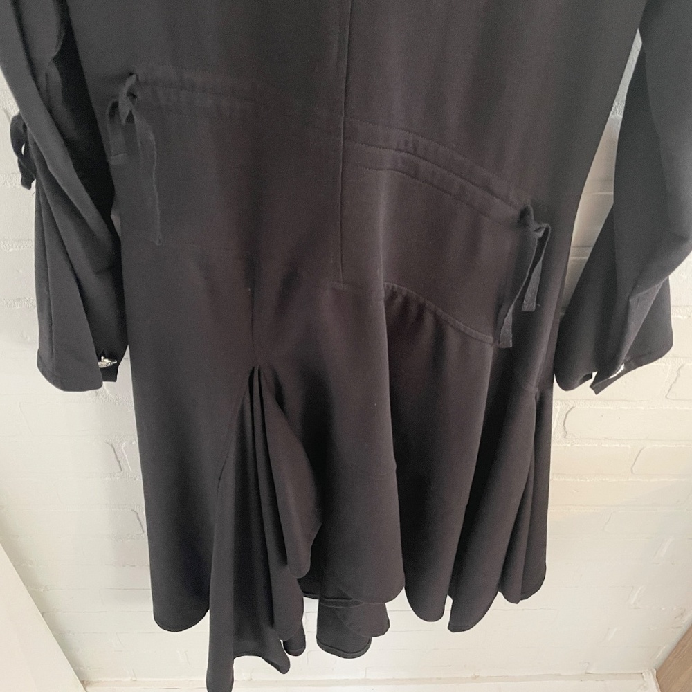 Y2K Gothic Redingote Coat Asymmetrical Button Jacket Lightweight Elloquent Sz M - Picture 13 of 16